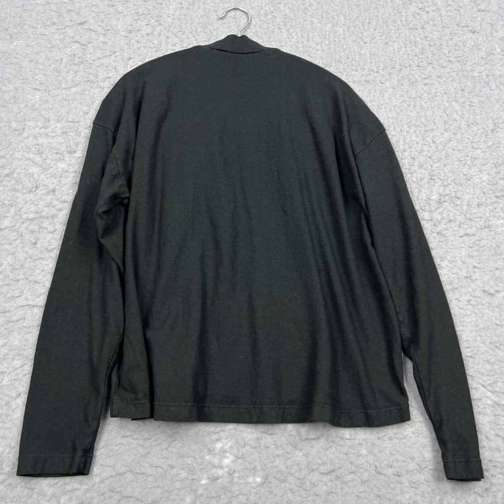 Free People Top Women's Large Black Hemp Organic Mock Lightweight‎ Stretch Shirt - Picture 8 of 10